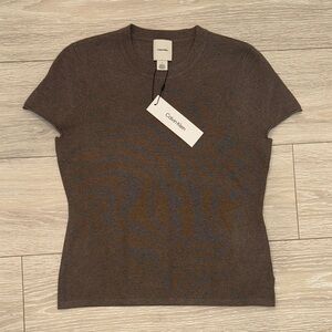 Calvin Klein Brown Short Sleeve Top